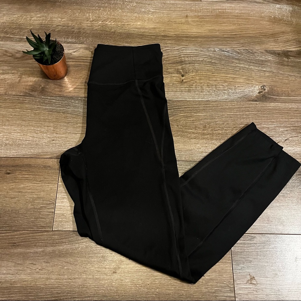 Girlfriend Collective High Rise Full Length Leggings Size Large Black